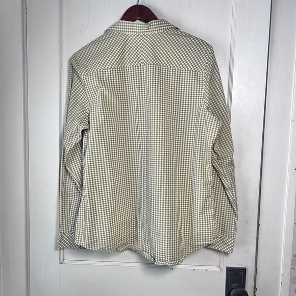 Pendleton Mens Long Sleeve Gingham Button Up Shirt Olive Green Size XL - Picture 3 of 4